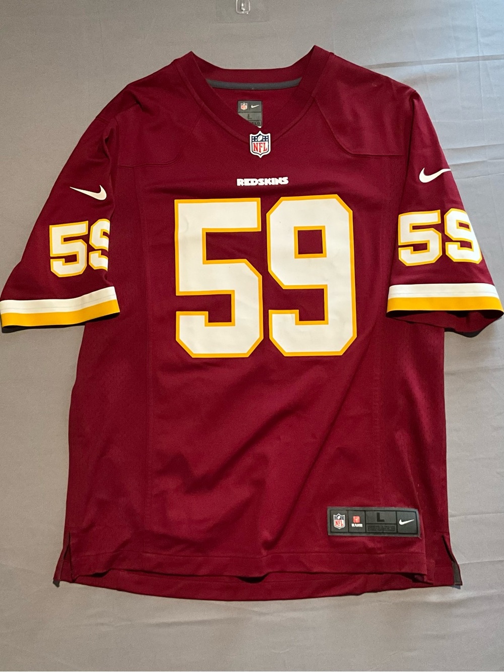 Nike Washington Redskins Jersey Mens Sz L London Fletcher #59 On Field